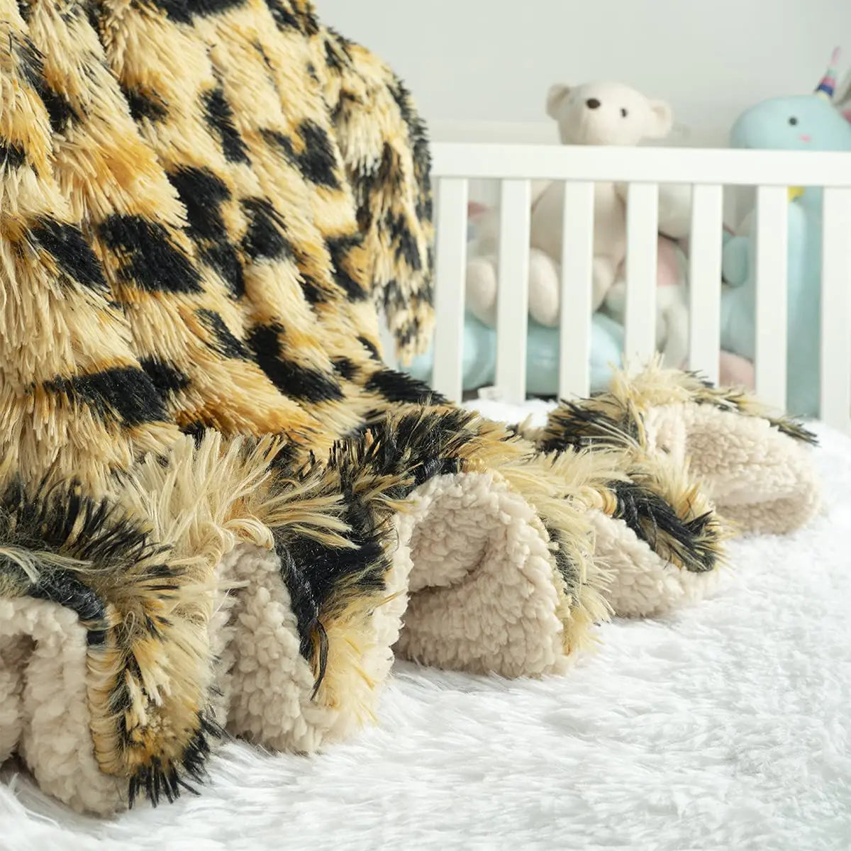 Fluffy Leopard Throw Blanket Plush Cheetah Print Blankets Soft Faux Fur Bed Throw For Decorative Couch Chair Bed Covers