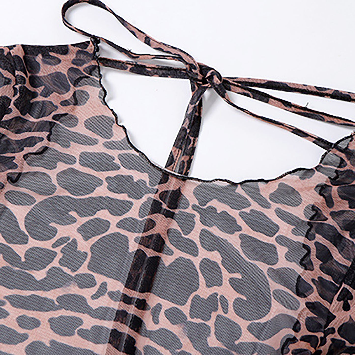 Sexy Backless Leopard Print Dresses For Women